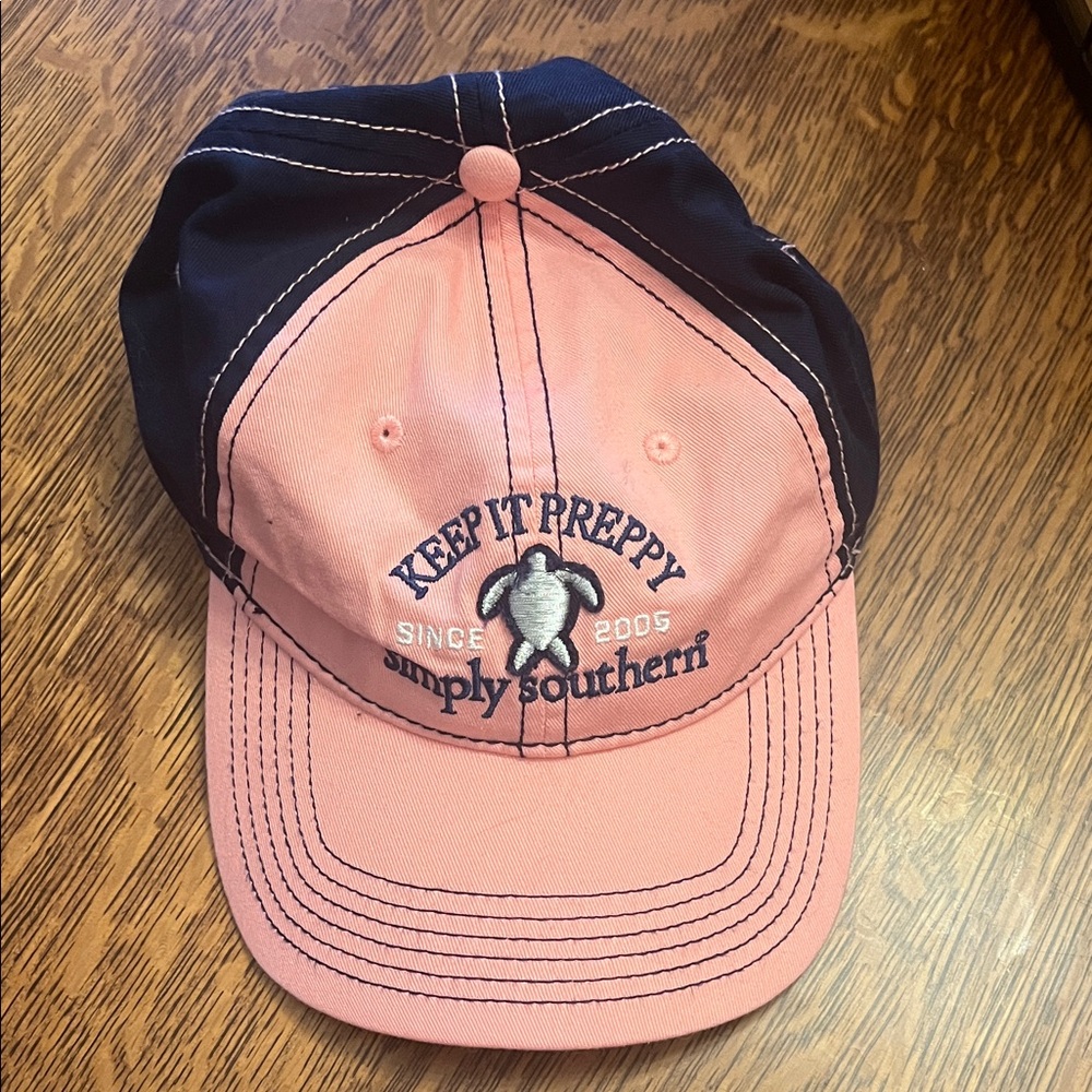 Simply Southern Coral and Navy Cap